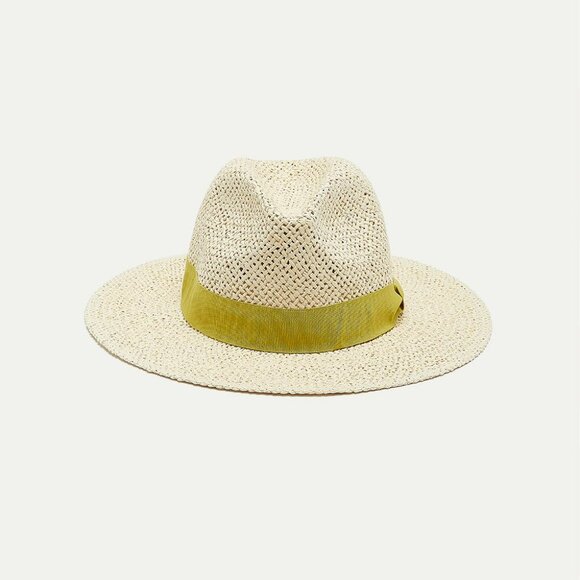 Straw Fedora Hat Size S/M - Picture 1 of 4